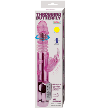 Vibratore Rabbit Rosa Ricaricabile con 12 Vibrazioni e Rotazioni